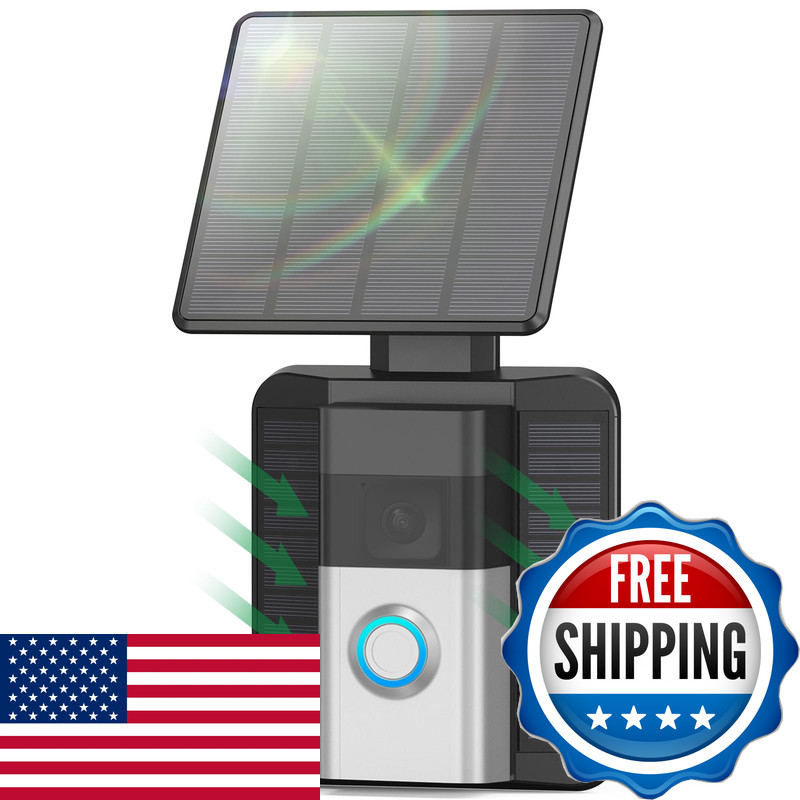 Qibox Solar Charger Only Compatible Battery Doorbell Usb-C Port Waterproof
