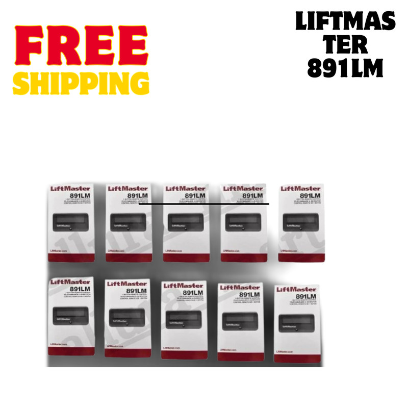 891LM LiftMaster 1 Button Remote Control Garage Opener Security+2.0 (Pack of 10)