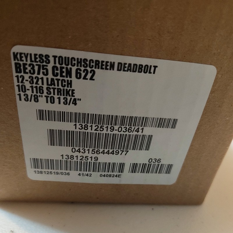 SCHLAGE BE375 CEN 622 Touch Keyless Touchscreen Electronic Deadbolt Lock, Matte