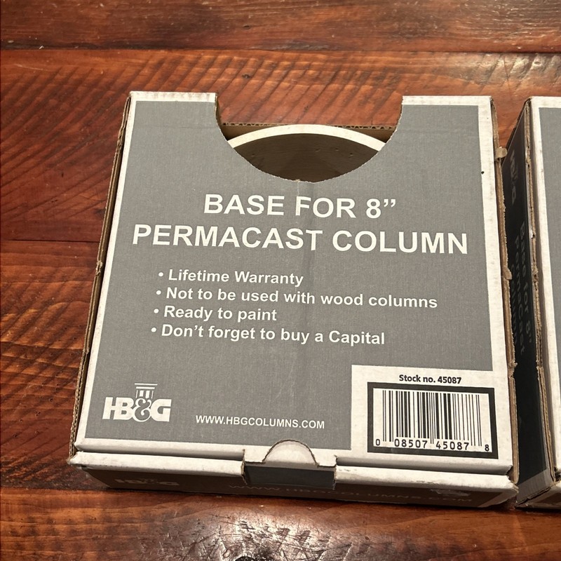 Permacast Cap and Base Split For Round 45087 for 8” Column New Box HB&G (2) gallery