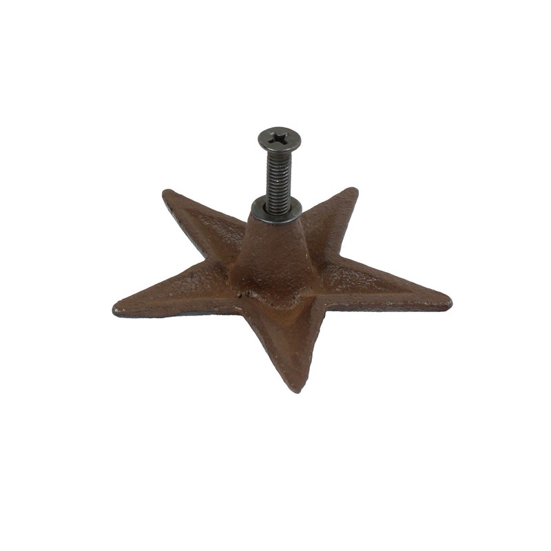 Rustic Star Drawer Pull Cabinet Door Handle Knobs Western Antique Style Set of 6 gallery
