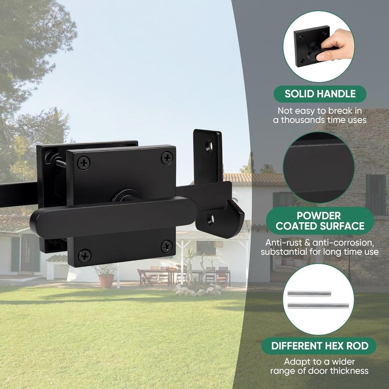 Black Powder Coated Gate Hardware - Pool Gate gallery