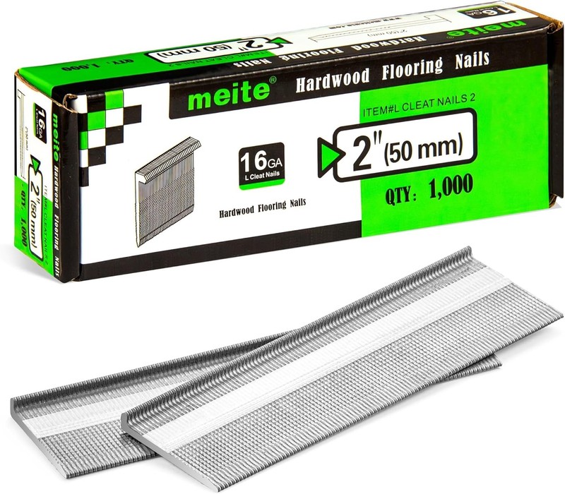 16 Gauge Flooring Nails 2 Inch, 16GA L Cleat Nails Hardwood Flooring Nails