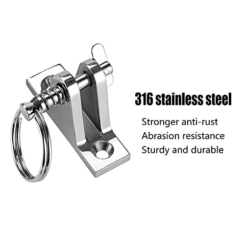 Bimini Top Deck Hinge with Quick Release pin, Bimini Top Fitting Hardware 90° gallery