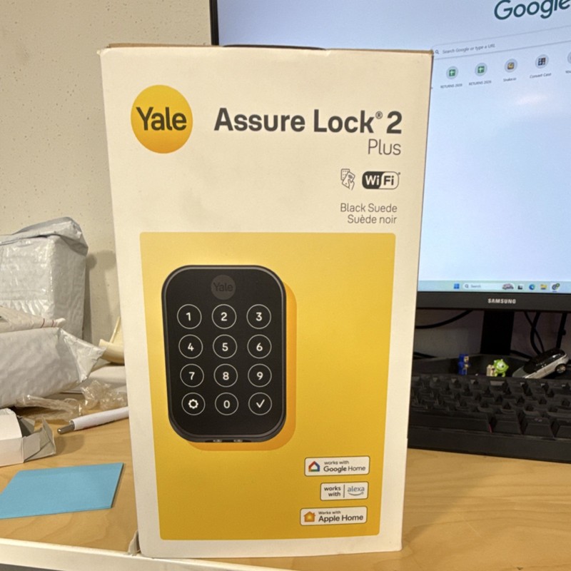 Yale Assure Lock 2 Plus Keypad Smart Lock Black Suede Wi-Fi Keyless Alexa Home