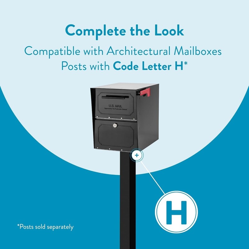 Oasis Classic Locking Mailbox, Black gallery