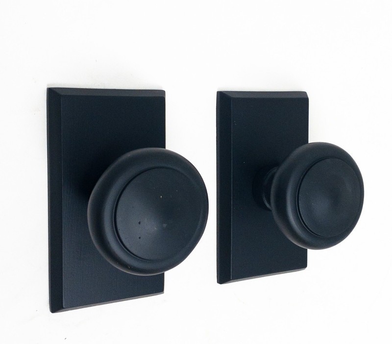 Emtek Butte Reversible Non-Turning Two-Sided Dummy Door Knob Set Sandcast Bronze
