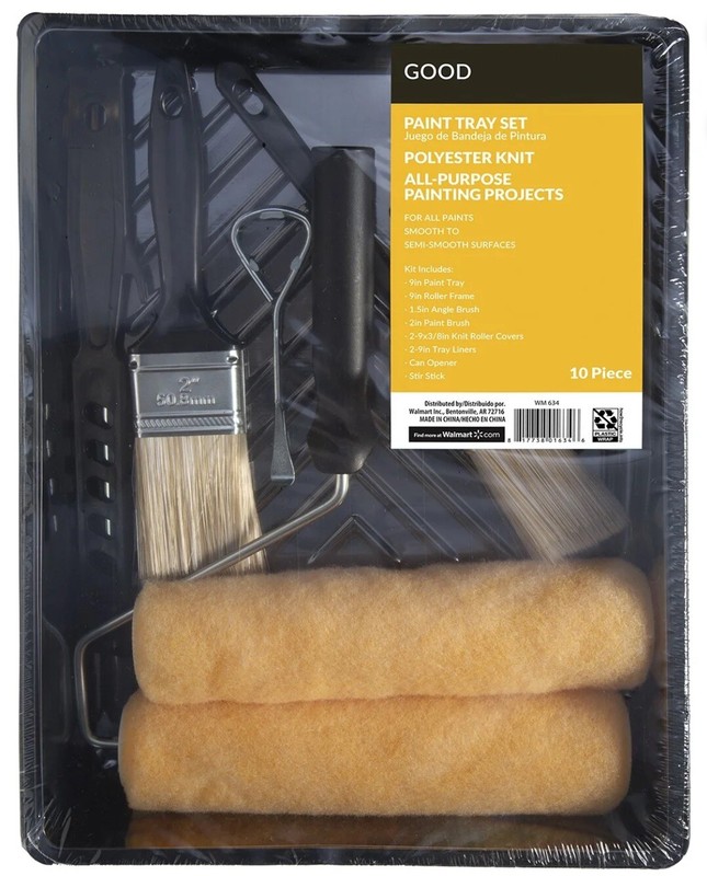 Good 10-Piece Knit Polyester Paint Tray Kit