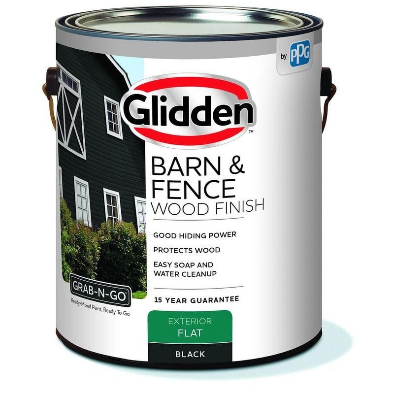 Exterior Liquid Flat Paint Barn & Fence Multi-Surface Coverage 400 sq ft New gallery