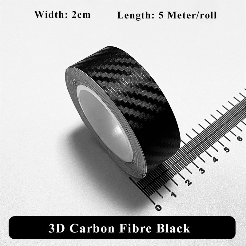 Carbon Fiber Strip Car Door Protector Anti-Scratch Tape Sill Scuff Cover Sticker