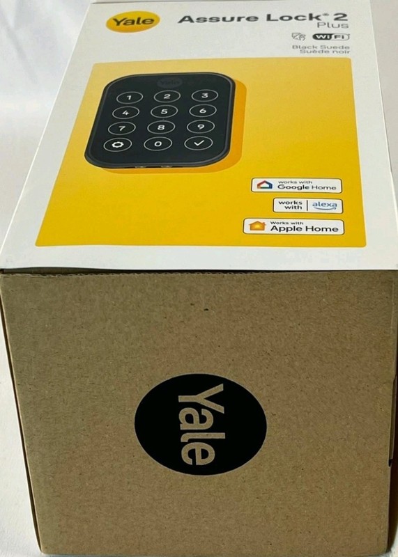 Yale Assure Lock 2 Plus Keypad Smart Lock Black Suede Wi-Fi Alexa Google
