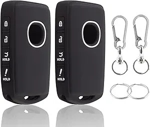 Key Fob Cover Compatible with 2025/2024-2019 CX-5 CX-30 CX- Color: Black+Black