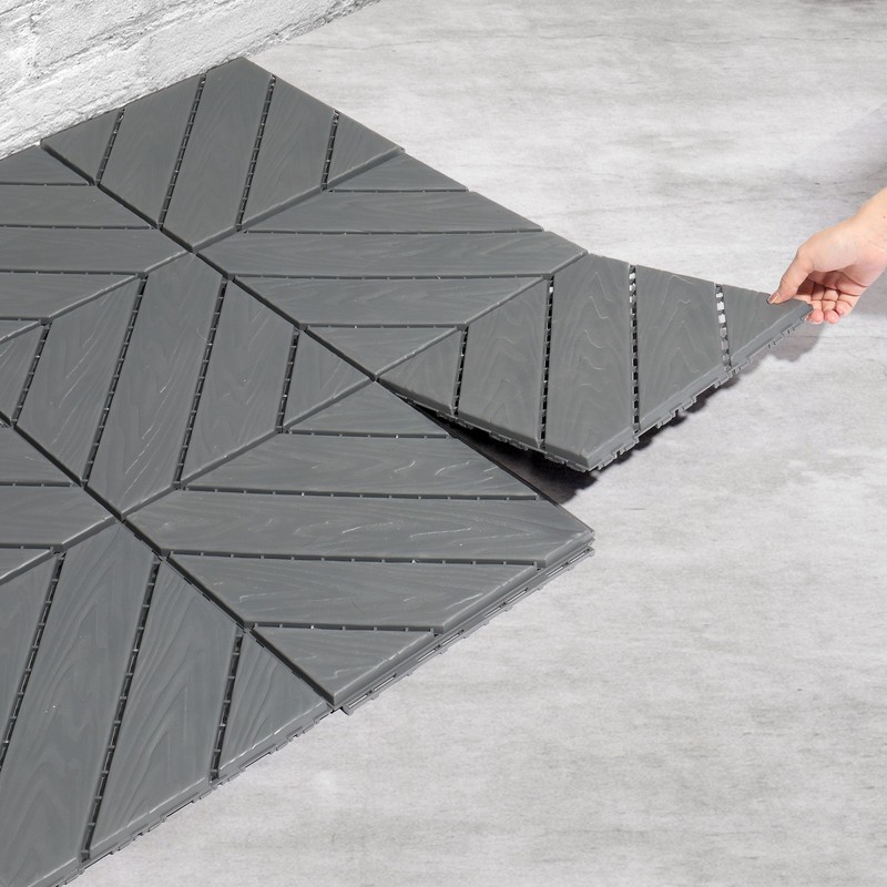 27Pack, 26.16ft² Plastic Interlocking Deck Tiles, Waterproof Flooring Tiles NEW gallery