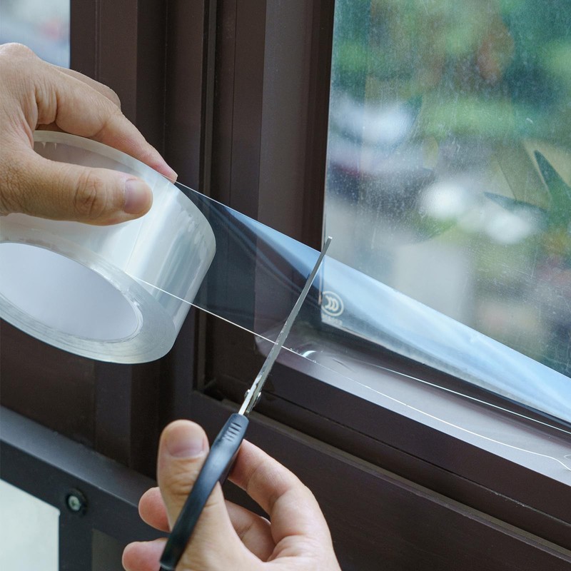 Transparent Window Weather Sealing Tape，Weather Stripping Residue-Free Clear Win