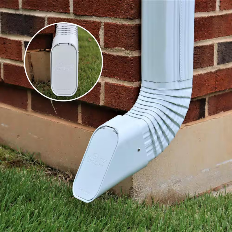Type B 3 In. X 4 In. White Plastic Downspout Extension gallery