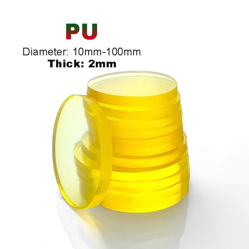 2mm Thick Round Polyurethane PU Disc Discs Damping Pads Sheet | Φ 10mm-100mm gallery
