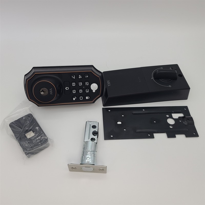 Keyless Entry Door Lock with Camera Fingerprint Smart Door Lock with App, Wi-Fi gallery