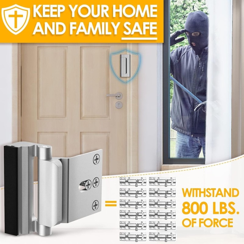 Childproof Door Security Locks | 2-Pack with 800 lb Resistance for Peace of Mind gallery