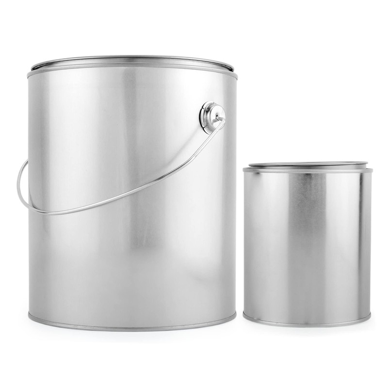 1 Gallon Empty Paint Can + 1 Quart Empty Paint Can Combo Pack of 2 Unlined M…