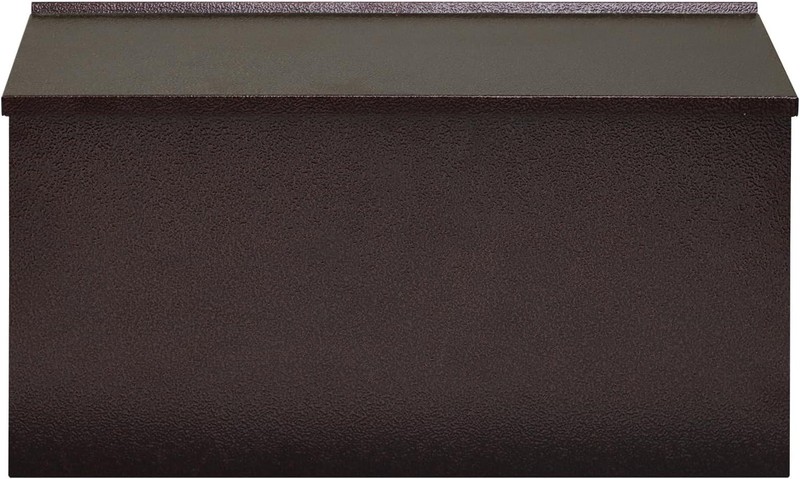 Wall-Mount Mailbox Large Rust-Proof Galvanized Steel Box Bronze Color