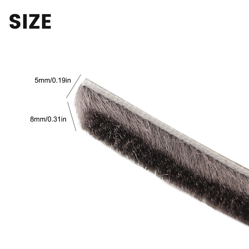 Sliding Window Draught Excluder Brush Pile Seal Strip Weatherstrip 5mm*8mm Size gallery