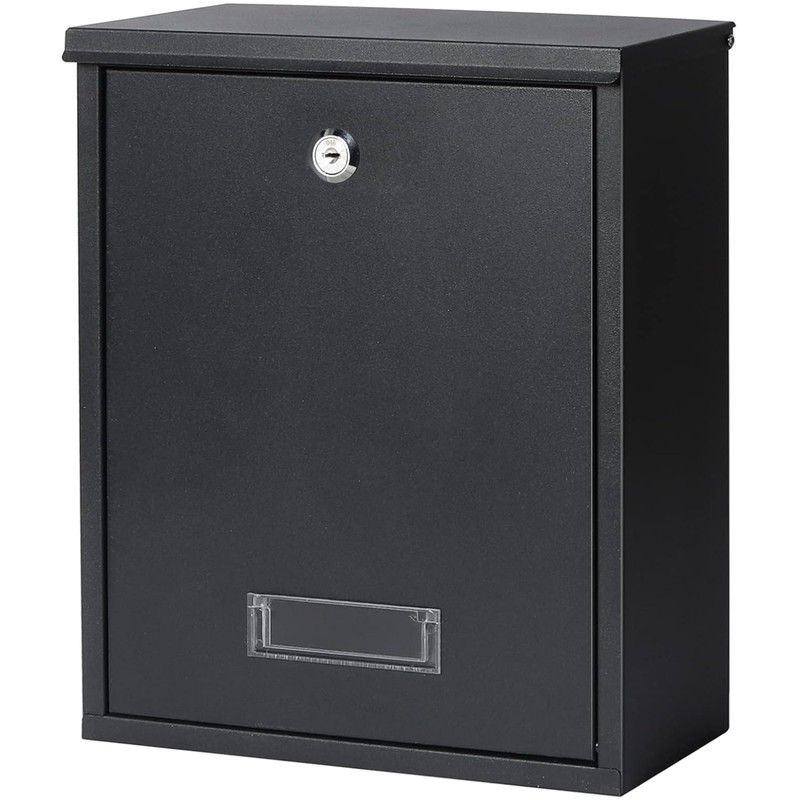 Elegant Locking Mailbox – Large Capacity Drop Box with Weatherproof Steel Finish