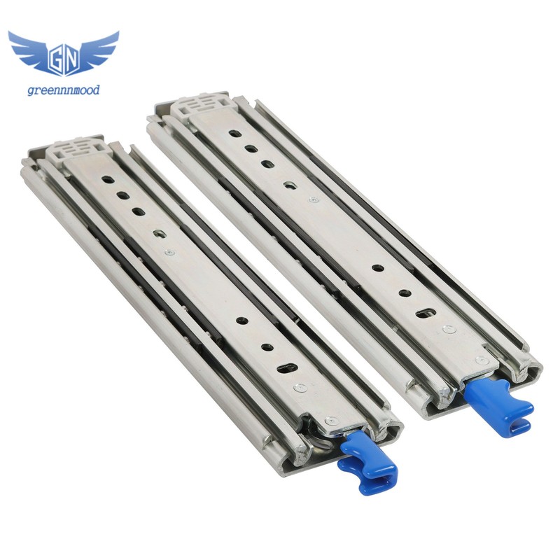 1 Pair Locking Drawer Slides 12 Inch Full Extension & Lock 500 lb Load Capacity