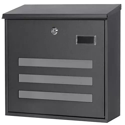 Wall Mounted Mailboxes With Key Lock Metal Large Mail Box 13″ X 13 3/5″ X 4 1/5″