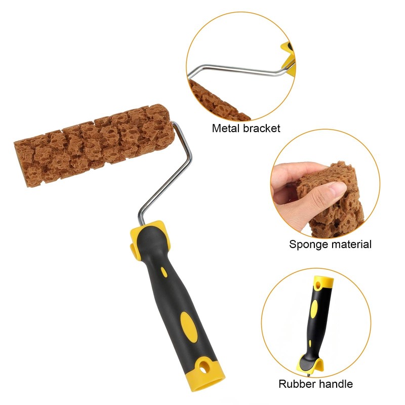 6 Inch Texture Paint Roller Tool Decorative Sponge Roller for Wall Art DIY Home gallery