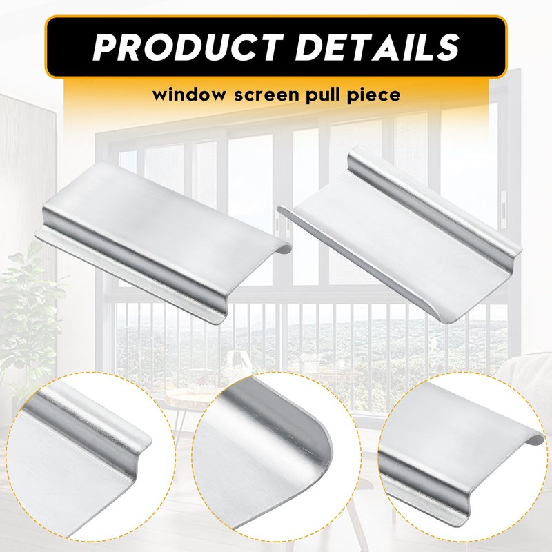​​Universal Aluminum Window Screen Pull Tabs 20-Pack Durable UV-Resistant Br... gallery