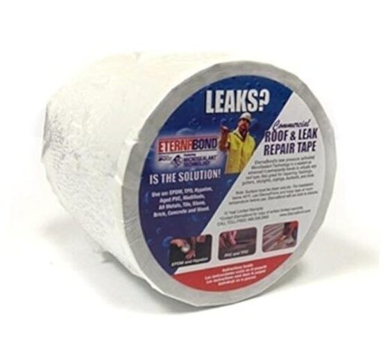 White Mobile Home RV Rubber Roof Repair 4″ x 20′ – 20 Foot, 20 Feet