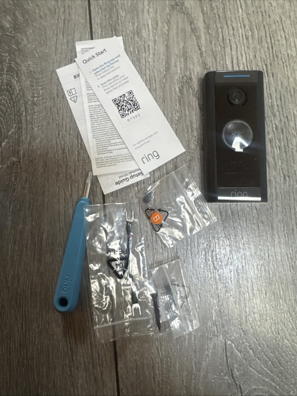 OPEN BOX - Ring Video Doorbell Wired - Black gallery