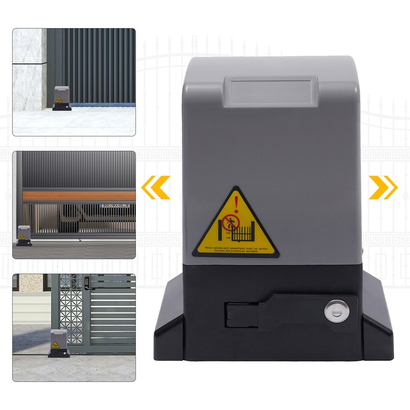 3968LBS Automatic Sliding Gate Opener Rack Driven W/ 2 Remotes & Complete Kit gallery