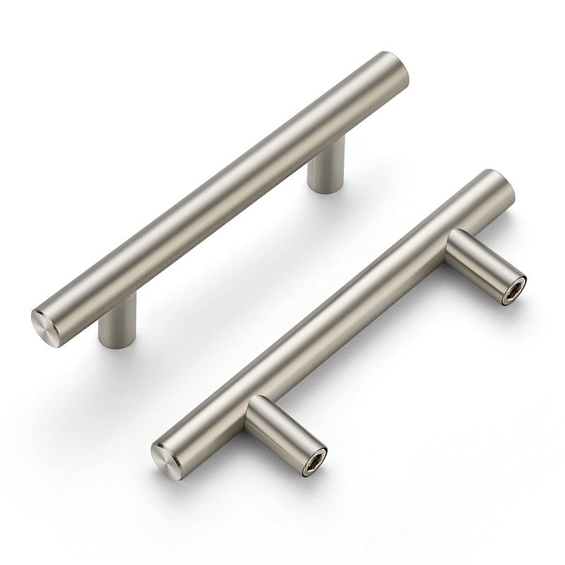 5 Inch 3 Inch Hole Center Satin Nickel Stainless Cabinet Drawer Pulls 5 PCS