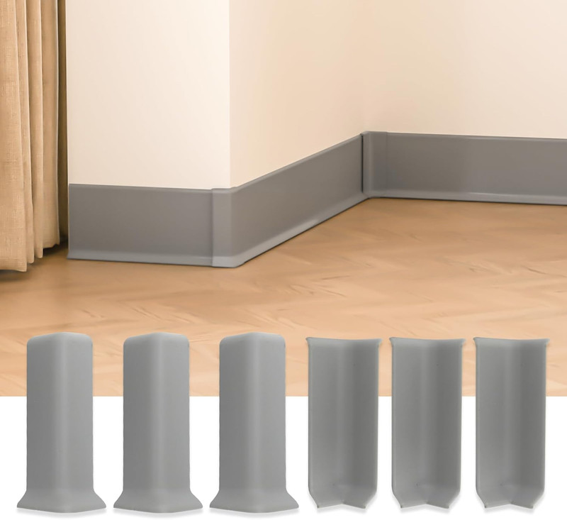 Baseboard Corner Blocks 4Inch Height, Self Adhesive 3 inside + 3 outside Corners