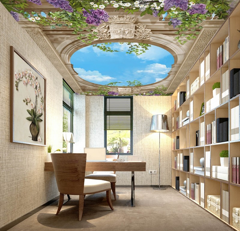3D Purple Lilac G4004 Ceiling WallPaper Murals Wall Print Decal Deco Erin 2023