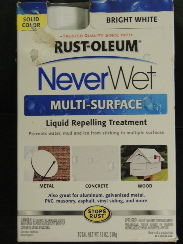 Rust-Oleum Never Wet Multi Purpose Kit, Silver Gray, Bright White, Frosted Clear gallery