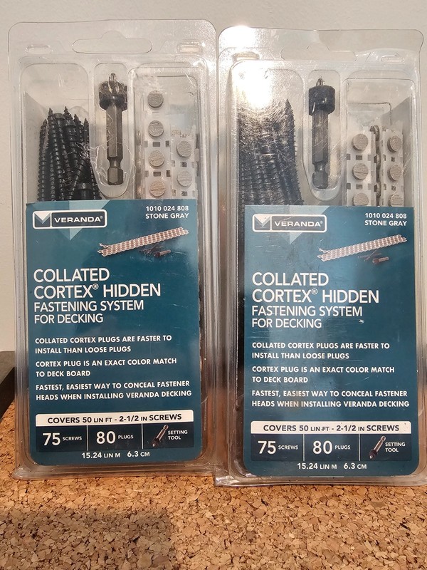 2 FASTENMASTER COLLATED CORTEX HIDDEN FASTENER VERANDA DECK 2-1/2″STONEGREY 75PC