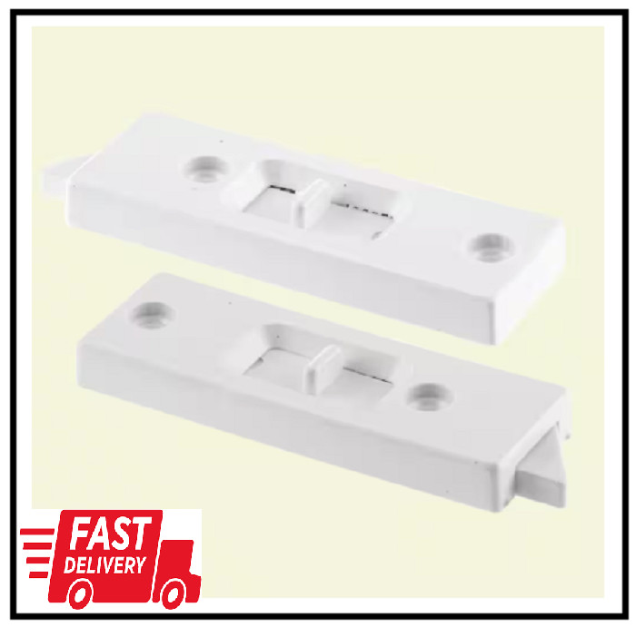 NEW White Vinyl Vertical Hung Sliding Window Lock (2-PACK) Tilt Latch Spring F X