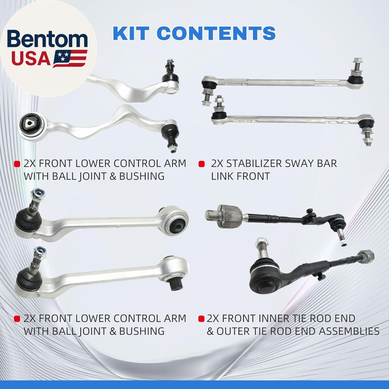 Front Suspension Control Arm Kit Compatible with BMW 1 3 Series E90 E91 E92 E87 gallery