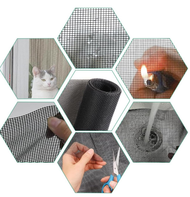 48“ x 100" Door Window Screen Mesh Roll Door Screen Replacement gallery