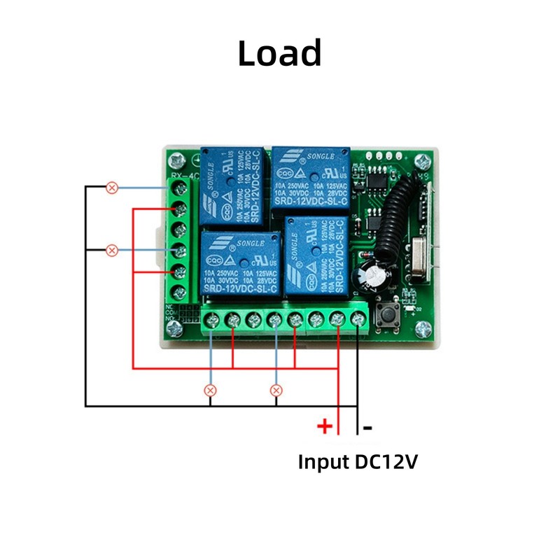 Wireless Remote Control KR1204+2KT06 Channel Relay Switch Transmitter+Receiver gallery