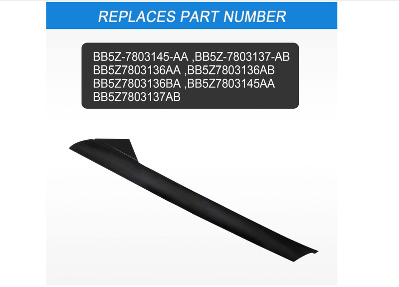 11-19 Ford Explorer Front Molding Windshield Outer Trim Right Passenger Side gallery