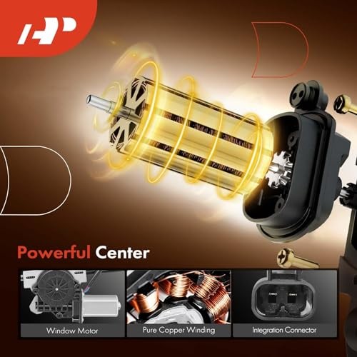 2-Pin Front Left Driver Side Power Window Regulator with 2-Pin Front Driver (LH) gallery