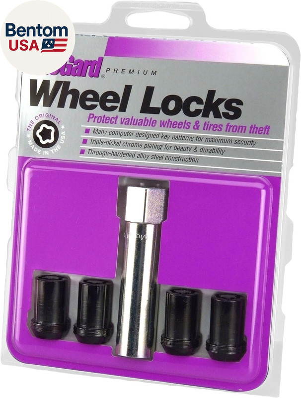 25357 Tuner Style Cone Seat Wheel Locks Black (M12 X 1.5 Thread Size) – Set of 4