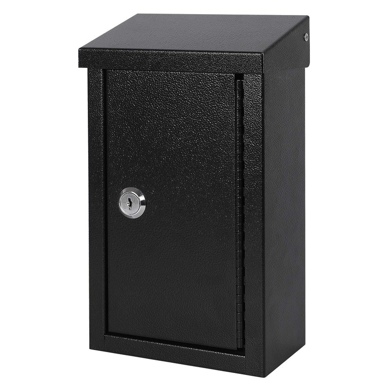 Wallmounted Key Drop Box With Key Lock Metal Mailbox Indoor& Outdoor Storage Box
