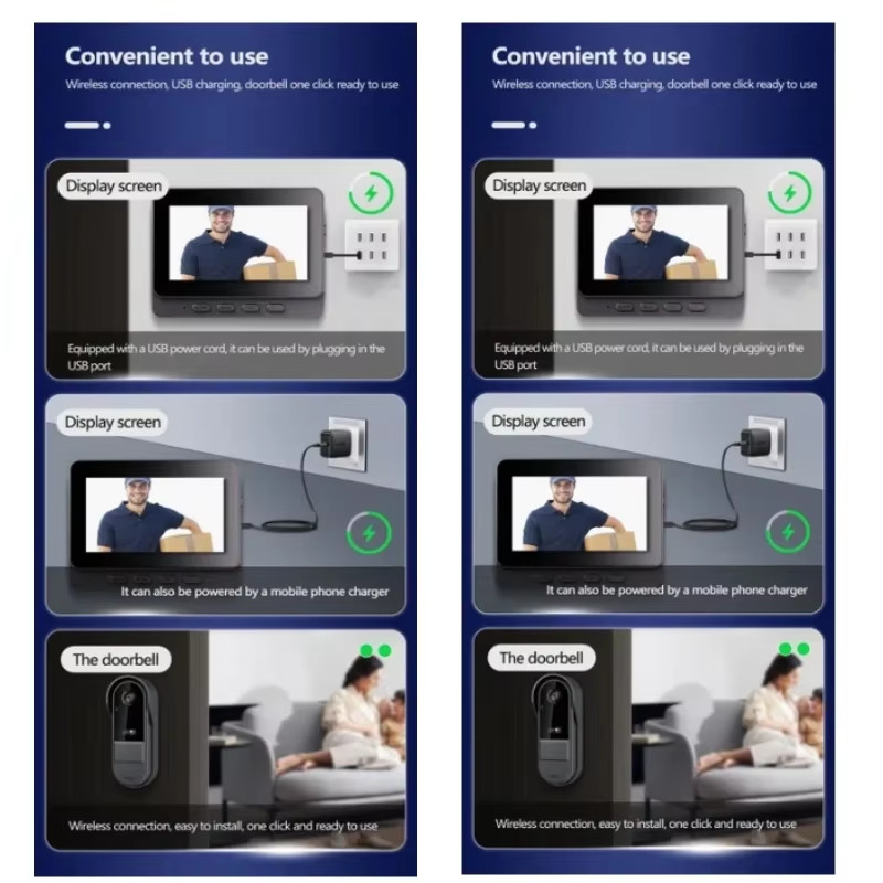 Wireless Video Doorbell Camera Smart Intercom Waterproof Night Vision 2.4G gallery