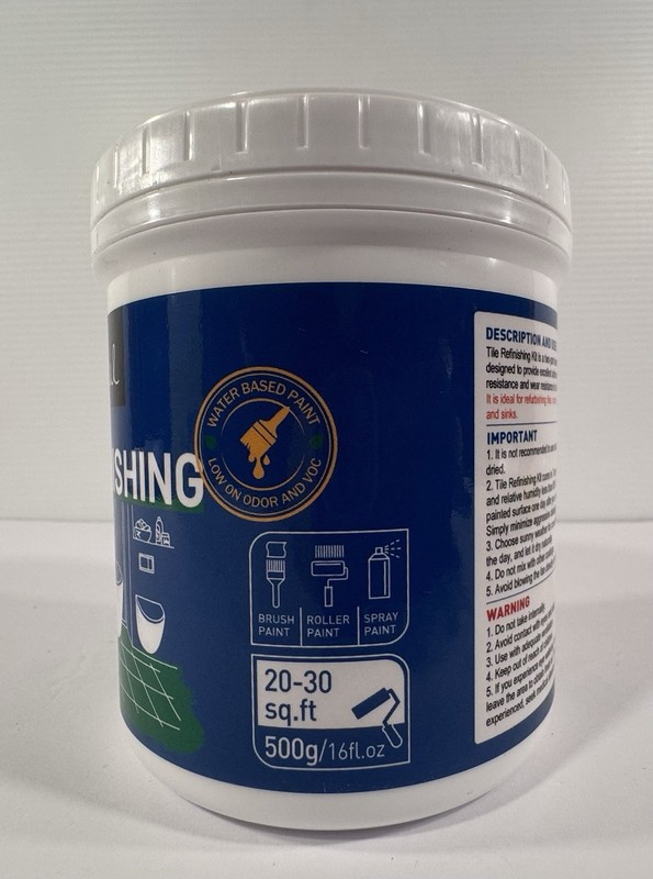 Duril Tile Refinishing Kit 16 Fl Oz White exp 07/2027 Brush Roll Or Spray New gallery