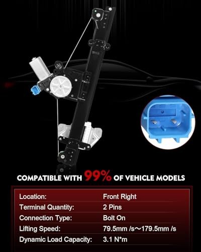 Front Right Passenger Side Power Window Regulator with Motor for:-Nissan gallery