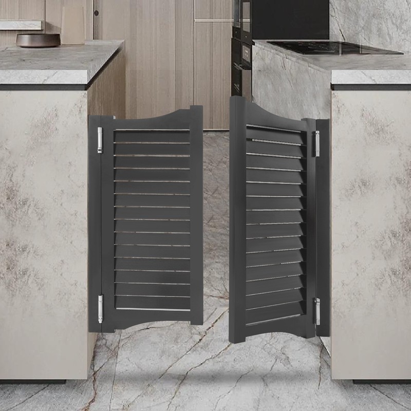 2*Pine Wood Door Partition Door 35.43in H Entrance Partition 180° Partition Door